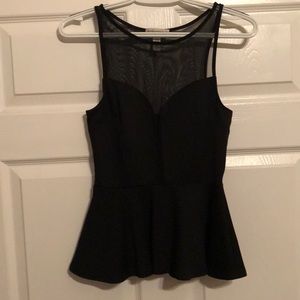 Sexy, Shear Mesh Peplum Top
